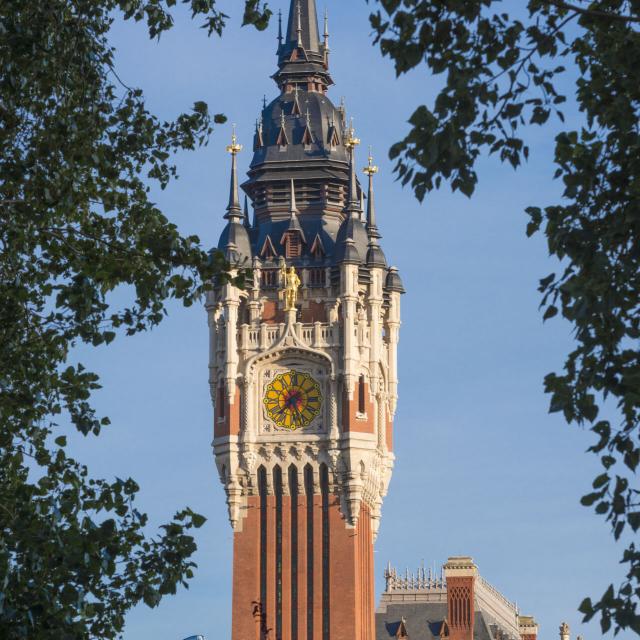 Calais, le beffroi de l'Hôtel de Ville