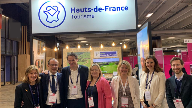 Salon Rendez-Vous en France, Paris : Laurence Péan-Cousin, Christian Mantei : Président Atout France, Jean-Philippe Gold, Caroline Leboucher : Directrice Générale Atout France, Myriam Maes, Sophie Mandrillon : Directrice marketing et partenariats Atout France, Benoît Guilleux