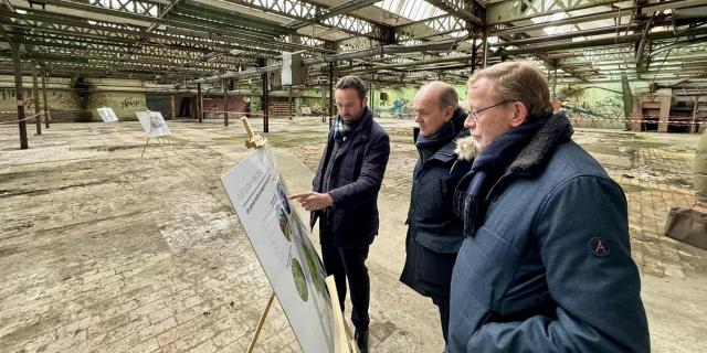 Visite du projet de Cité de la Bière à Bailleul