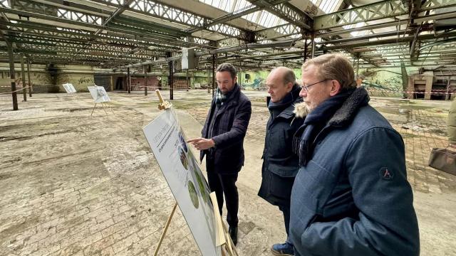 Visite du projet de Cité de la Bière à Bailleul