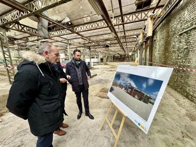 Visite du projet de Cité de la Bière à Bailleul